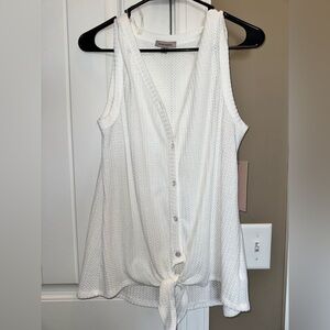 NWT REMIXMESS White Button-Down Blouse SZ M